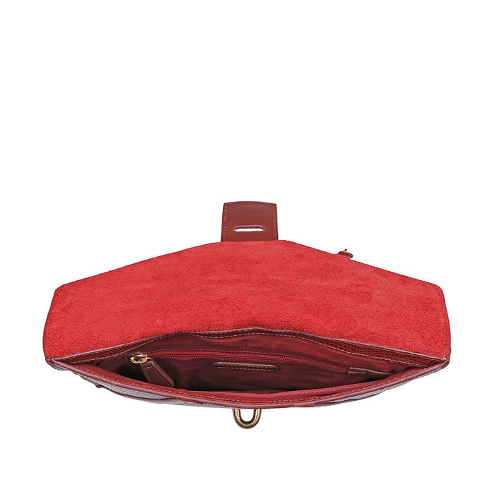 Peggy 04 Red Leather Clutch