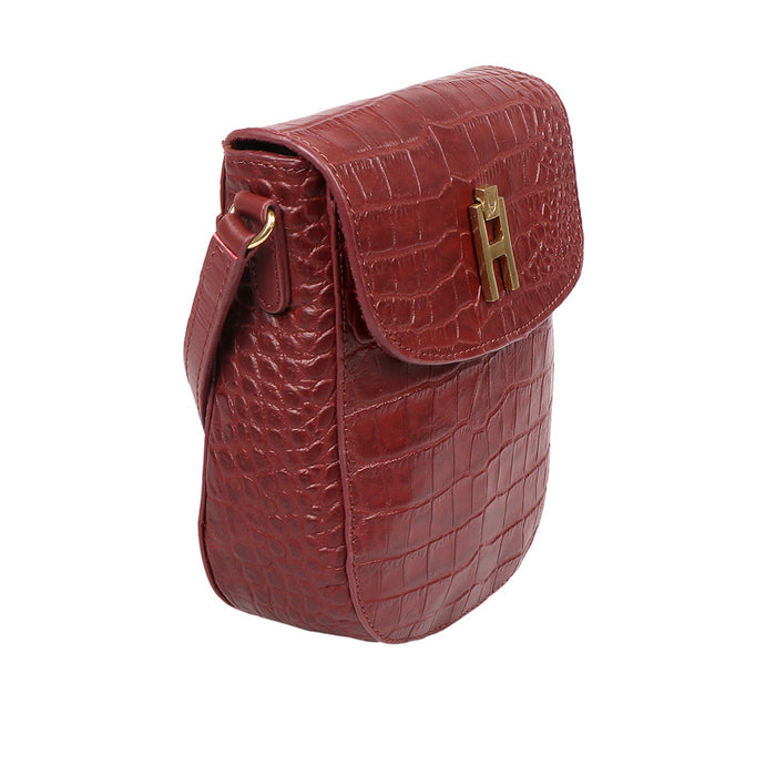 Peru 01 Red Leather Crossbody