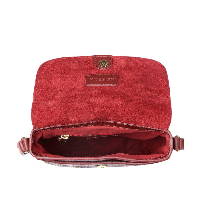 Peru 01 Red Leather Crossbody