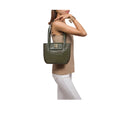 Peru 02 Green Leather Tote Bag