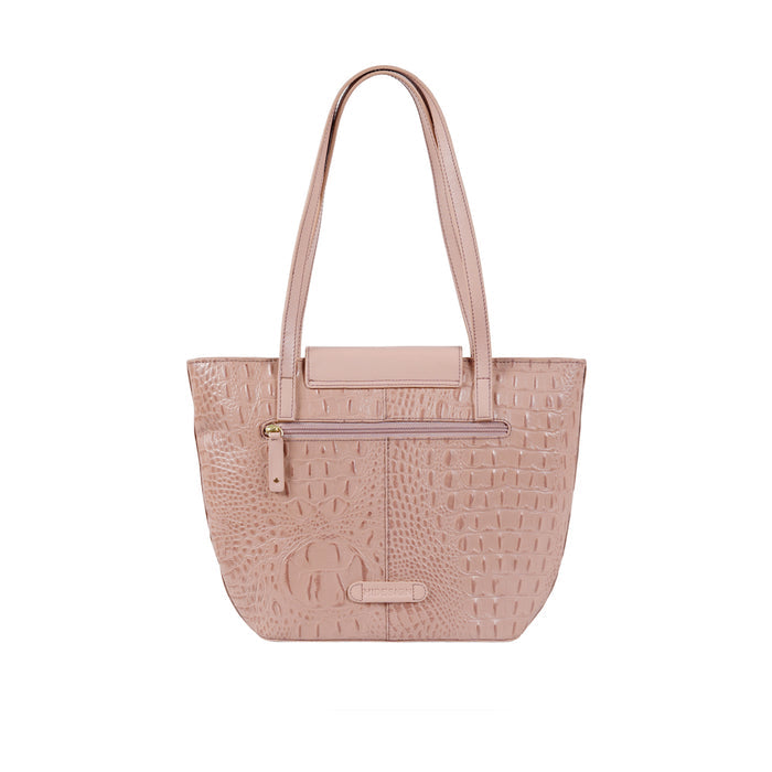 Peru 03 Pink Leather Tote Bag