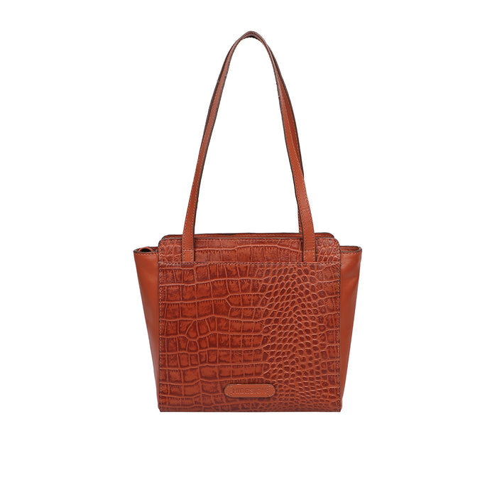 Peru 07 Tan Leather Tote Bag