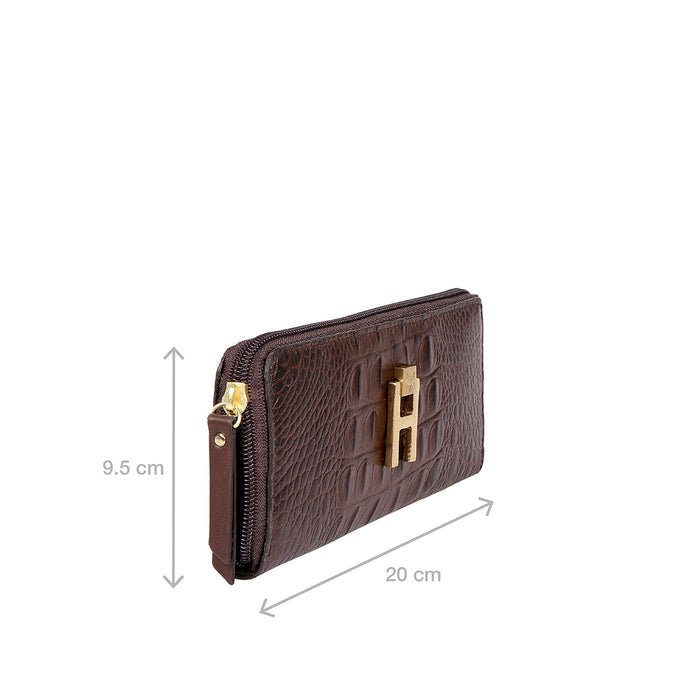 Peru W1 Brown Leather Zip Around Wallet