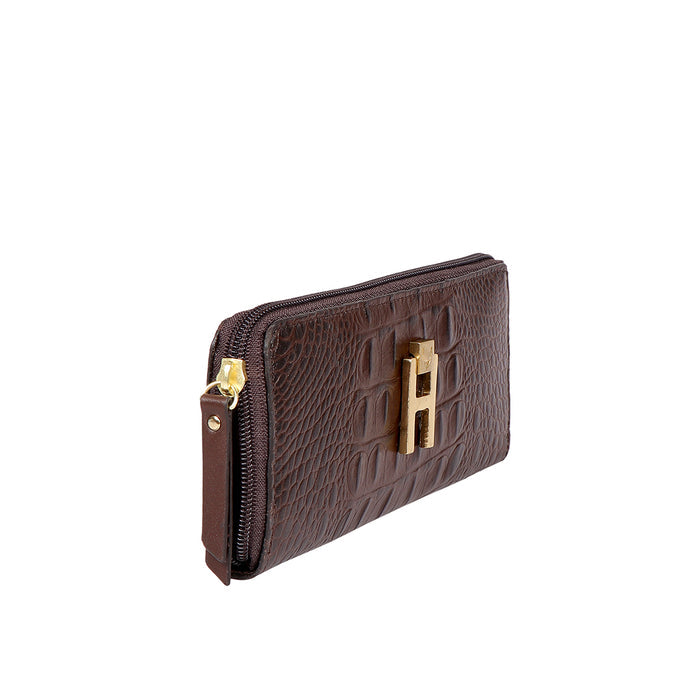 Peru W1 Brown Leather Zip Around Wallet