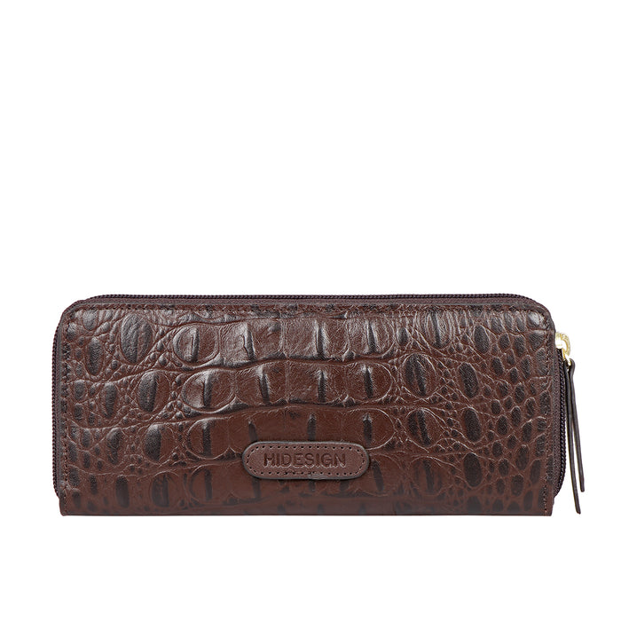 Peru W1 Brown Leather Zip Around Wallet