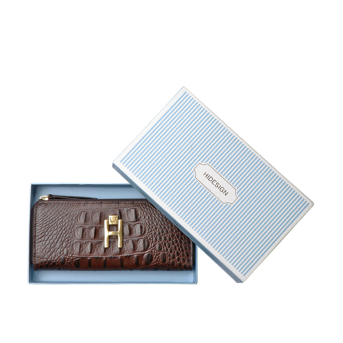 Peru W1 Brown Leather Zip Around Wallet