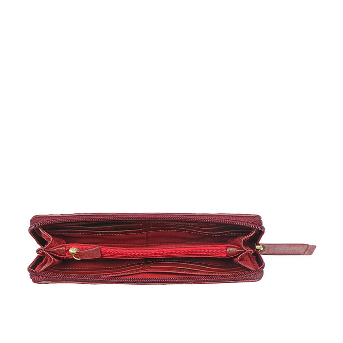 Peru W1 Marsala Leather Zip Around Wallet