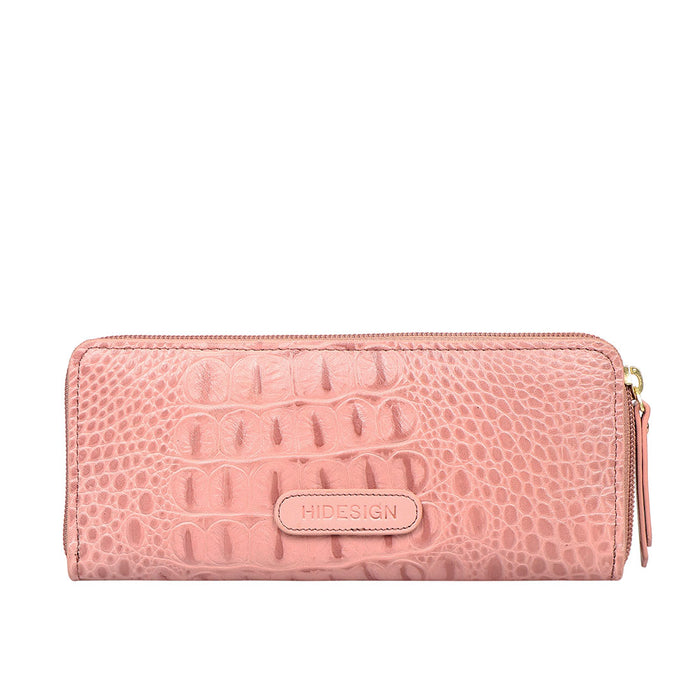 Peru W1 Pink Leather Zip Around Wallet