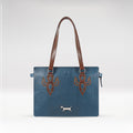 Peyote 01 Blue Leather Shoulder Bag