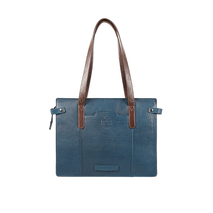 Peyote 01 Blue Leather Shoulder Bag