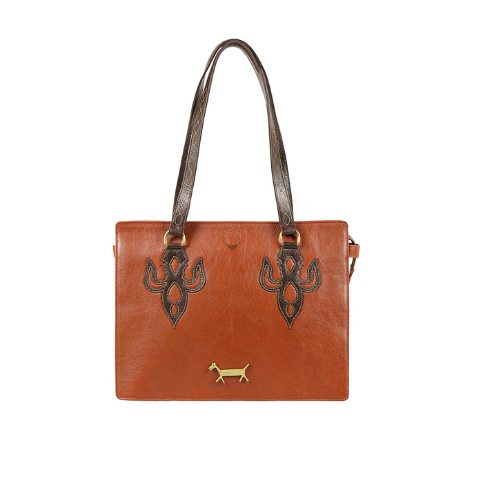 Peyote 01 Orange Leather Shoulder Bag