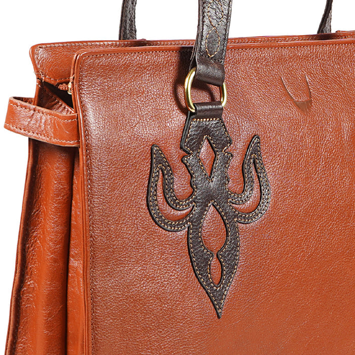 Peyote 01 Orange Leather Shoulder Bag