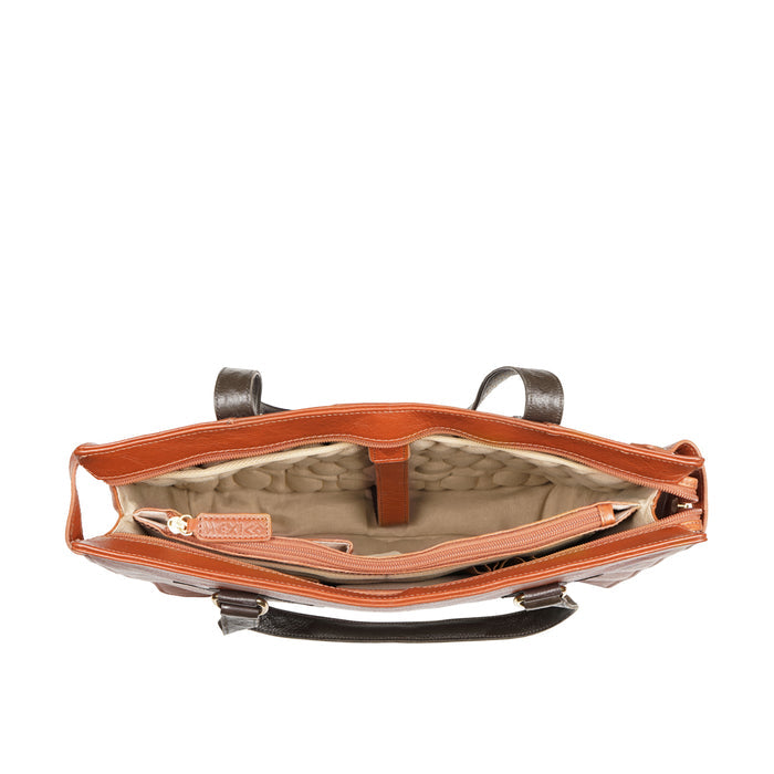 Peyote 01 Orange Leather Shoulder Bag