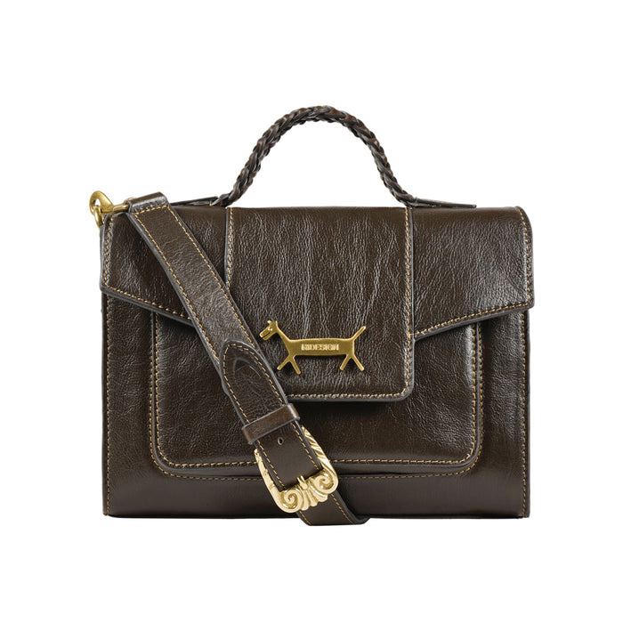 Peyote 02 Green Leather Sling Bag