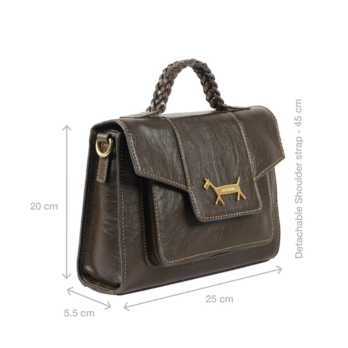 Peyote 02 Green Leather Sling Bag