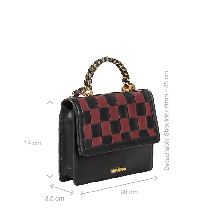 Peyote 03 Black Leather Sling Bag