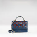 Peyote 03 Blue Leather Sling Bag