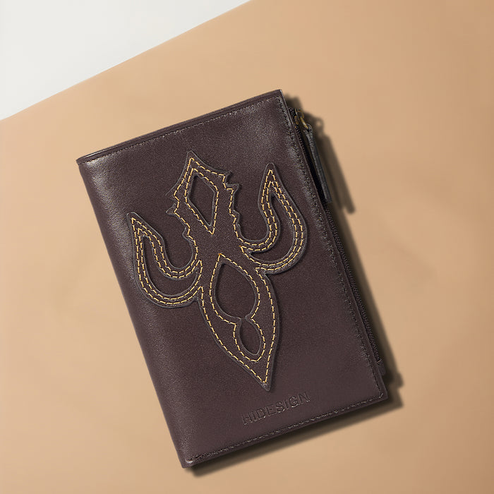 Peyote W1 Brown Leather Passport Holder