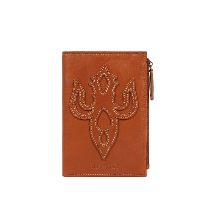 Peyote W1 Orange Leather Passport Holder