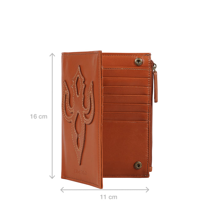 Peyote W1 Orange Leather Passport Holder