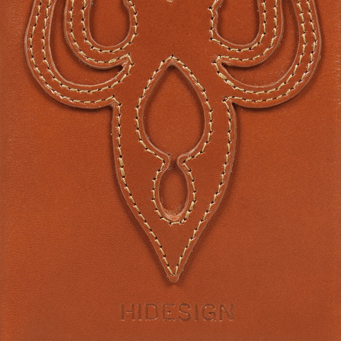 Peyote W1 Orange Leather Passport Holder