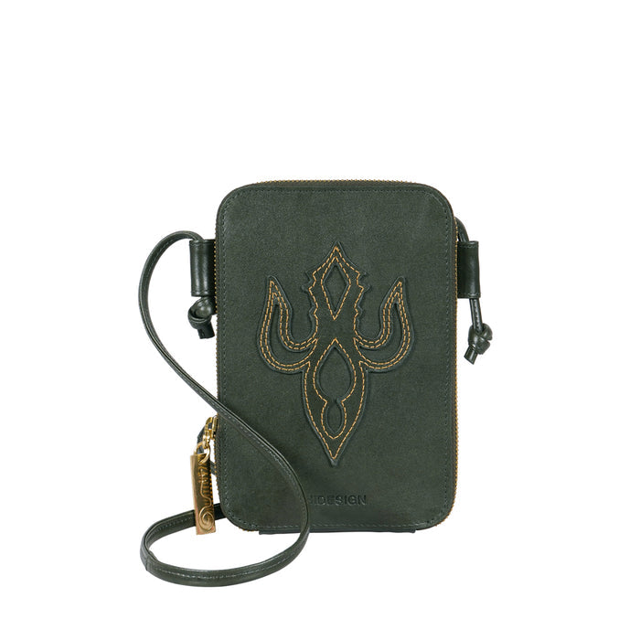 Peyote W2 Green Leather Sling Wallet