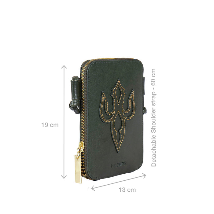 Peyote W2 Green Leather Sling Wallet