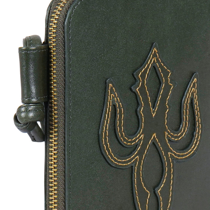 Peyote W2 Green Leather Sling Wallet