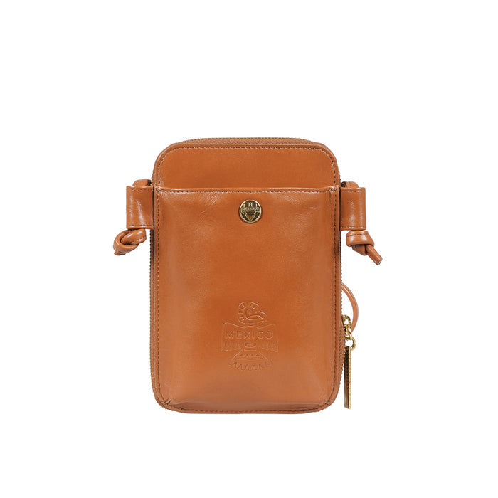 Peyote W2 Orange Leather Sling Wallet