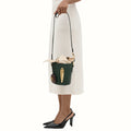 Pharaoh 01 Green Leather Bucket Bag
