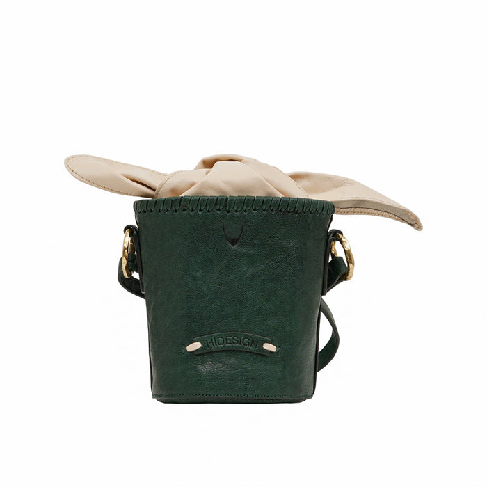 Pharaoh 01 Green Leather Bucket Bag