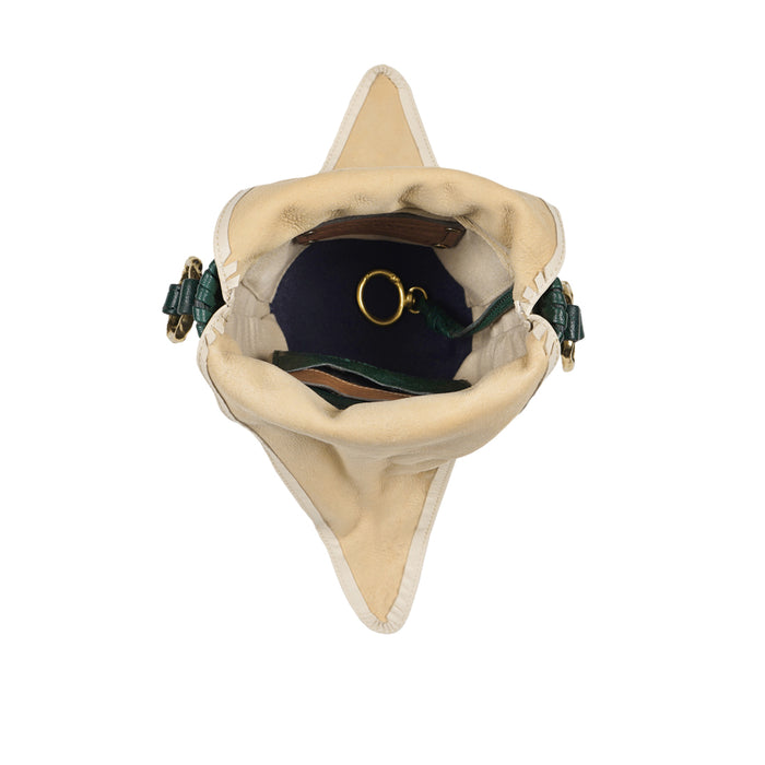 Pharaoh 01 Green Leather Bucket Bag