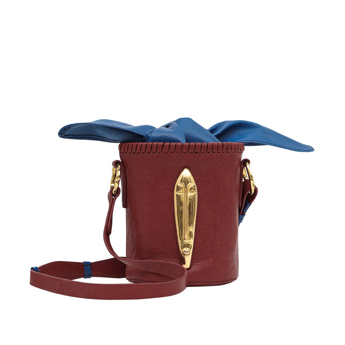 Pharaoh 01 Red Leather Bucket Bag