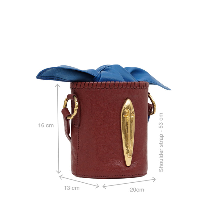 Pharaoh 01 Red Leather Bucket Bag