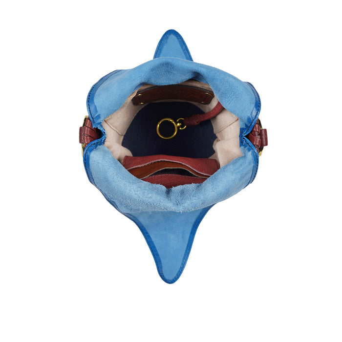 Pharaoh 01 Red Leather Bucket Bag