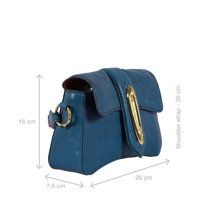 Pharaoh  02 Blue Leather Shoulder Bag