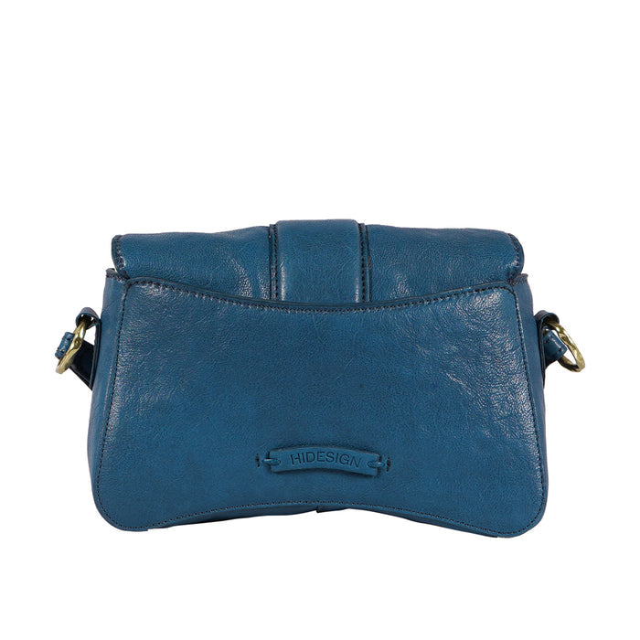 Pharaoh  02 Blue Leather Shoulder Bag
