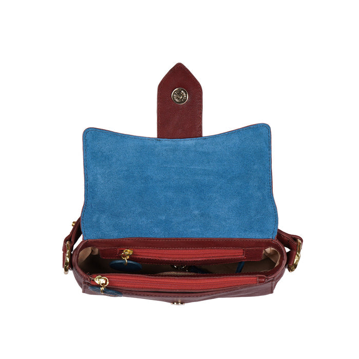Pharaoh  02 Red Leather Shoulder Bag