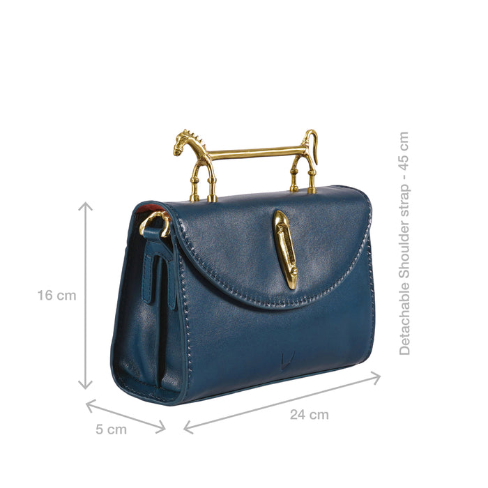 Pharaoh  03 Blue Leather Sling Bag