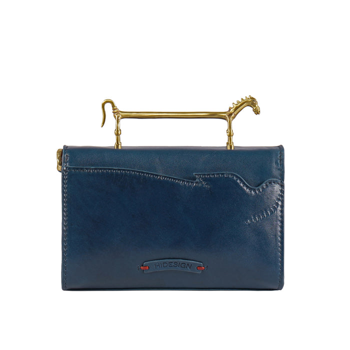 Pharaoh  03 Blue Leather Sling Bag