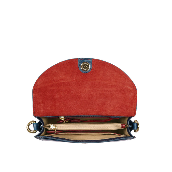 Pharaoh  03 Blue Leather Sling Bag