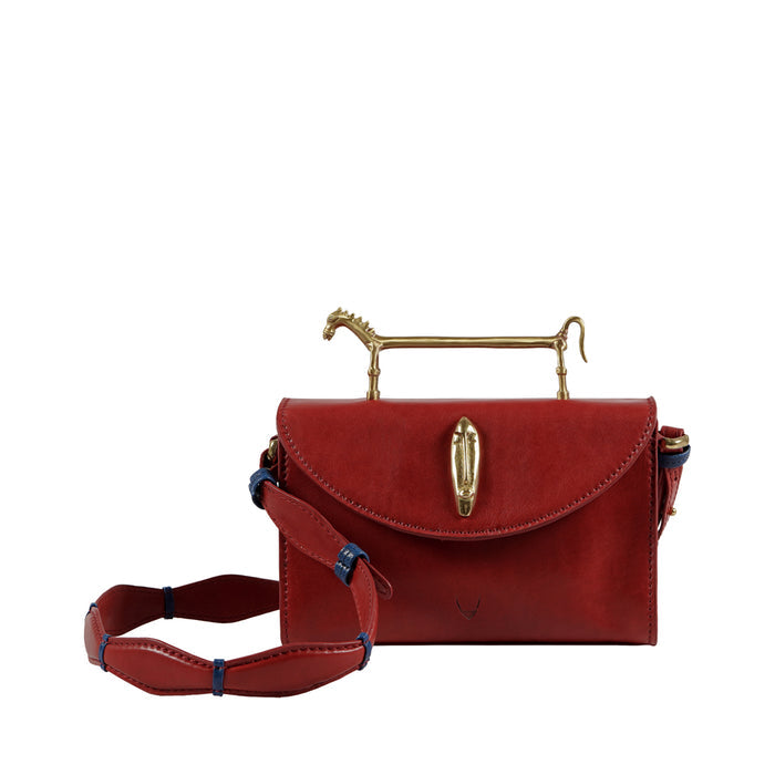 Pharaoh  03 Red Leather Sling Bag