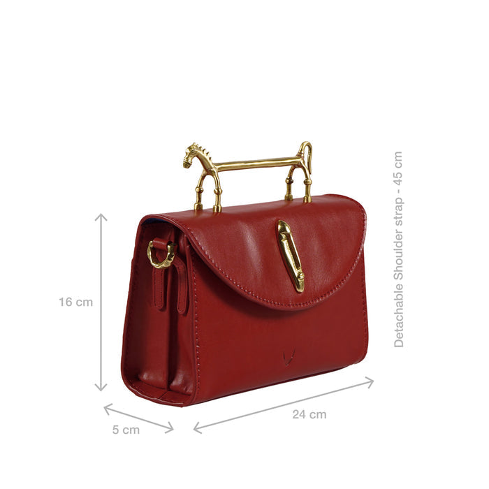 Pharaoh  03 Red Leather Sling Bag