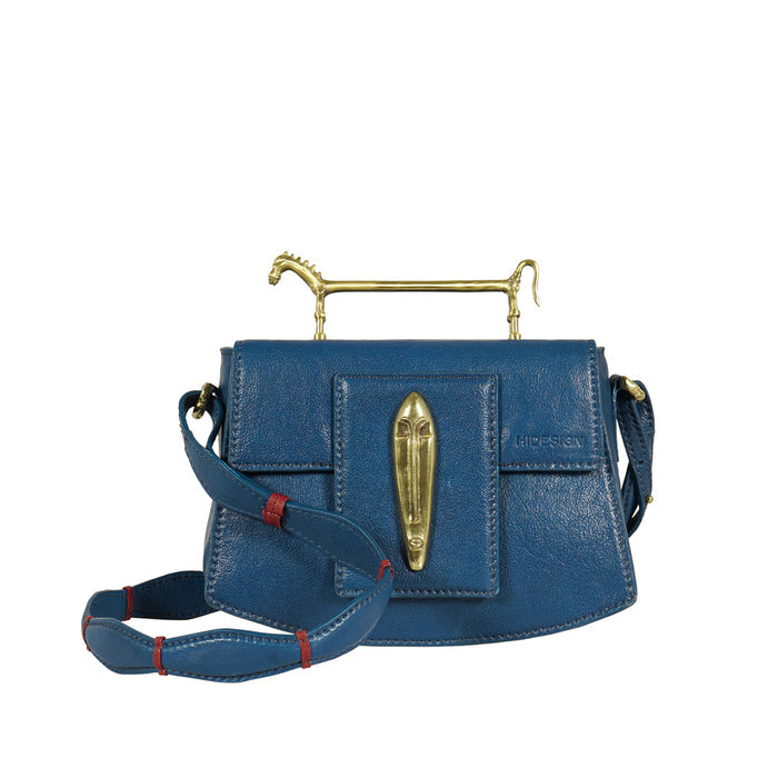 Pharaoh  04 Blue Leather Sling Bag