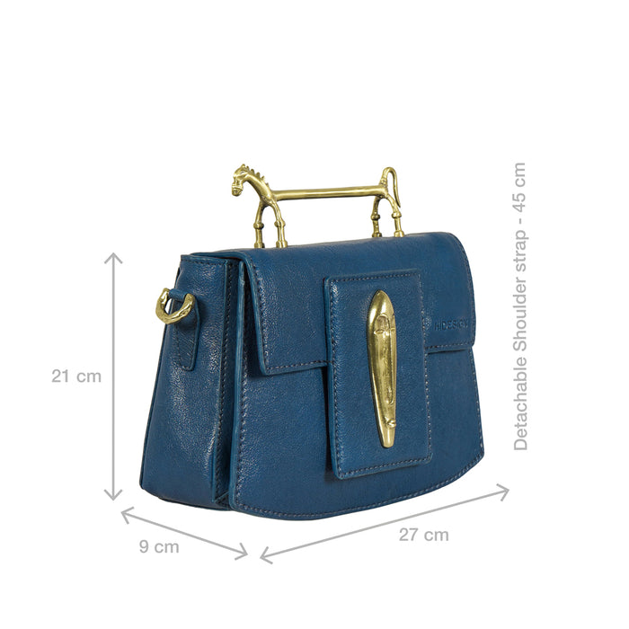 Pharaoh  04 Blue Leather Sling Bag