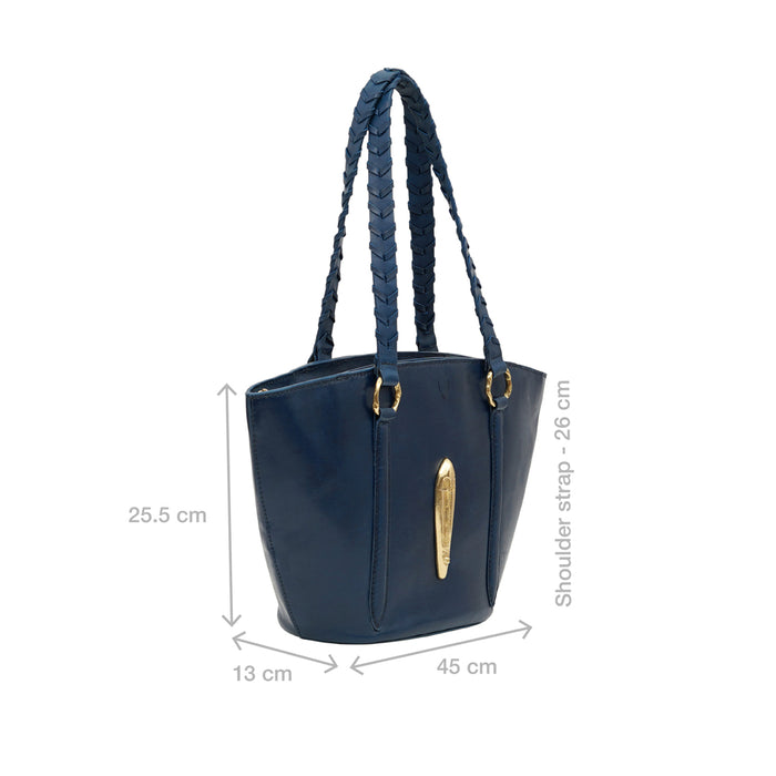 Pharaoh  05 Blue Leather Tote Bag