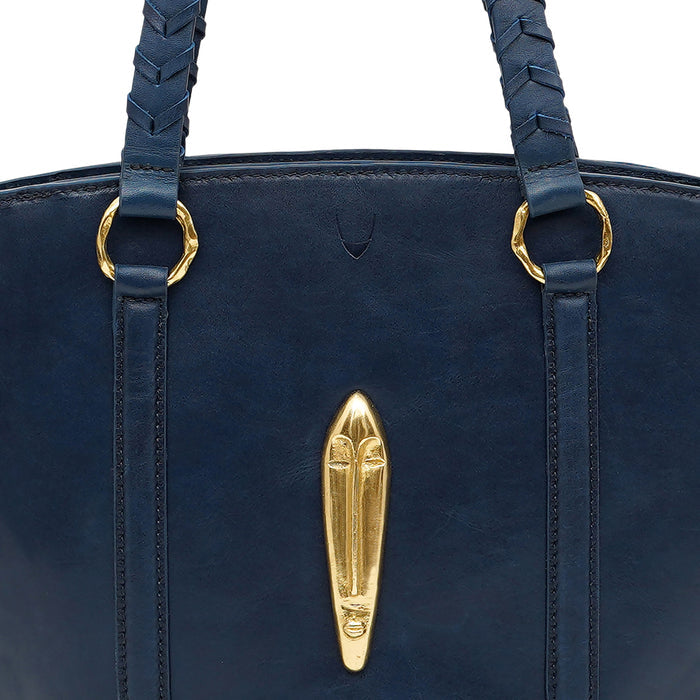 Pharaoh  05 Blue Leather Tote Bag