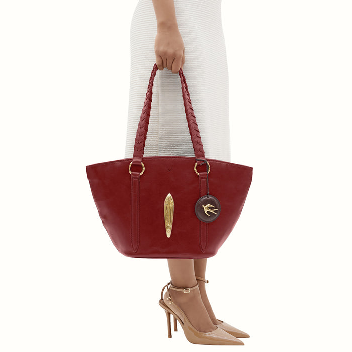 Pharaoh  05 Red Leather Tote Bag
