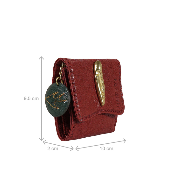 Pharaoh  W1 Red Leather Trifold Wallet