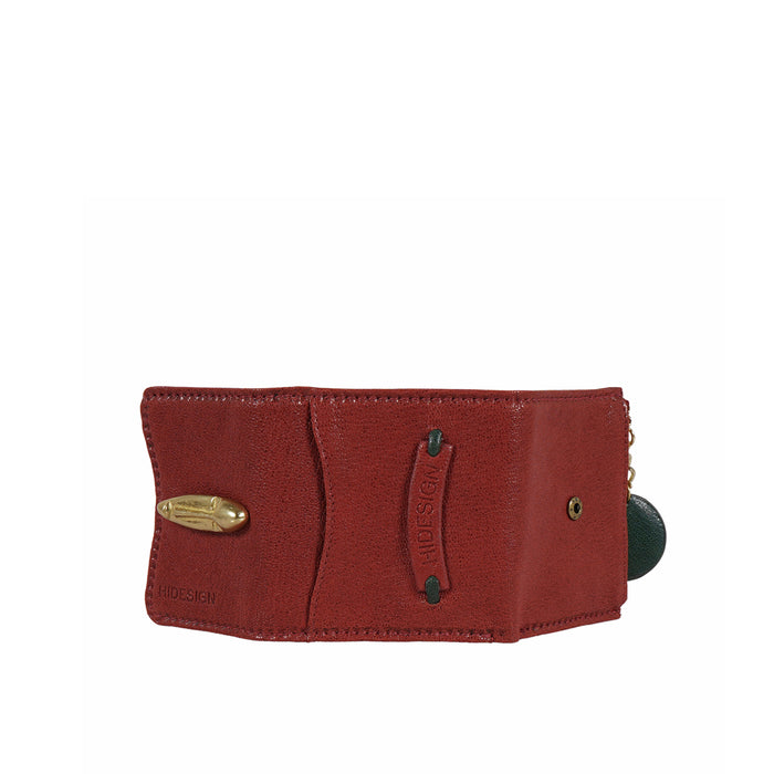 Pharaoh  W1 Red Leather Trifold Wallet